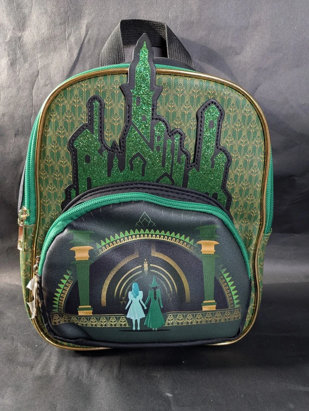 Wicked Emerald City Castle Glittered Mini Backpack -NWT!!